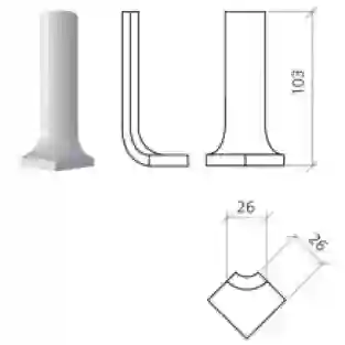 Mosa Global Collection 75210 U Ecruwit Uni 2.5x10