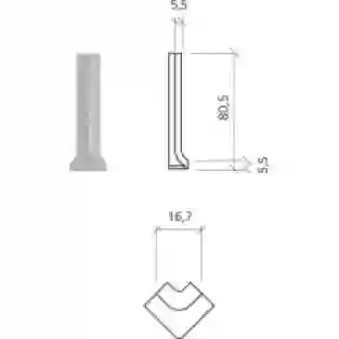 Mosa Global Collection 76250 DU Antraciet Uni 7.5x2